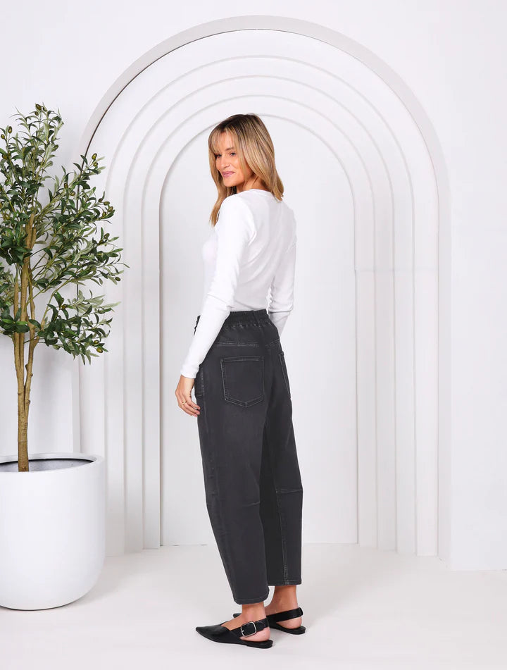 MONACO JEANS - LEO BARREL JEANS - BLACK