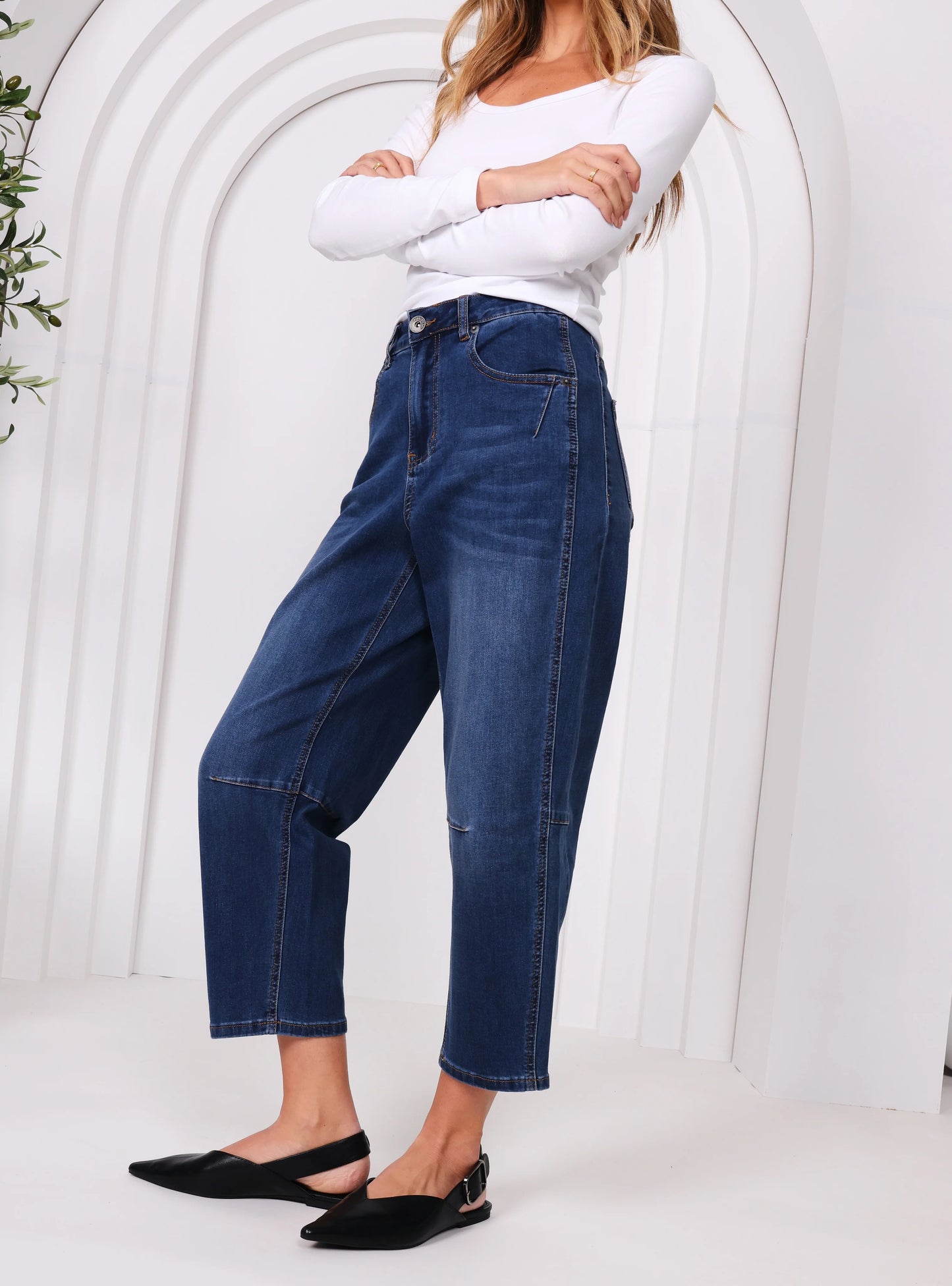 MONACO JEANS - TONI BARREL JEANS - BLUE