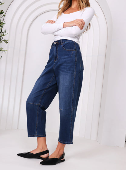 MONACO JEANS - TONI BARREL JEANS - BLUE