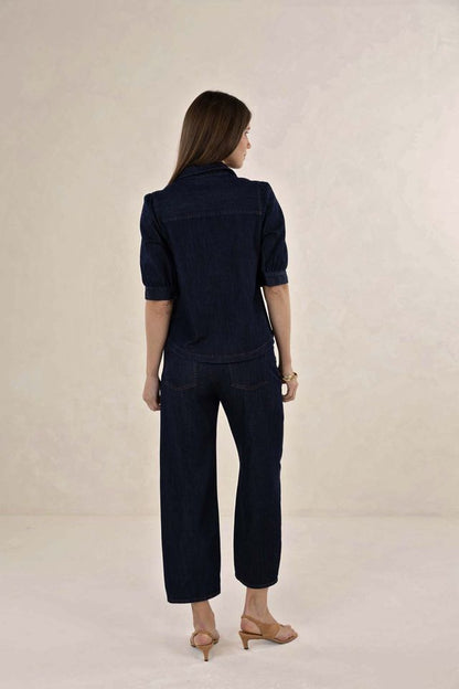 HUMIDITY LIFESTYLE IVY BARREL JEAN - DARK BLUE