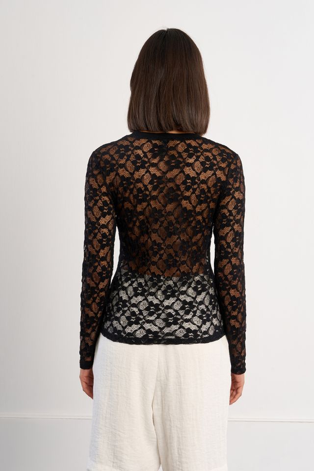 LILI SIDONIO KNITTED TOP - BLACK