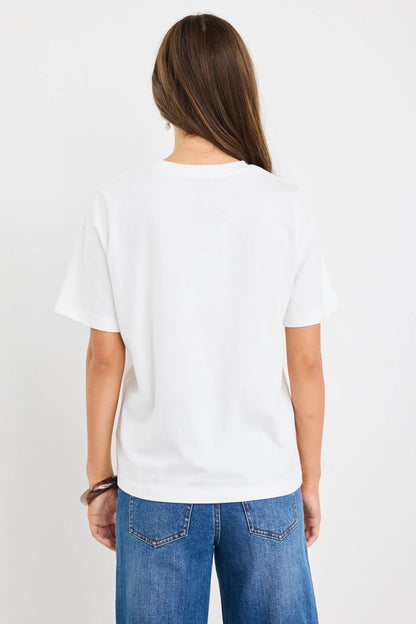 AMONG THE BRAVE PARADISO BOXY TEE - CIAO PRINT - IVORY