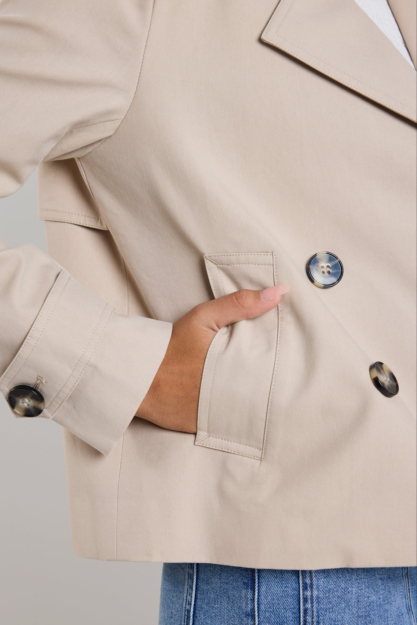 STORIES TO BE TOLD - PATHWAY TRENCH JACKET - TAUPE