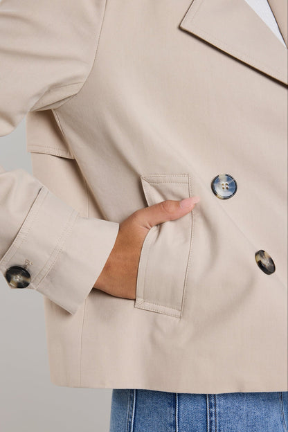 STORIES TO BE TOLD - PATHWAY TRENCH JACKET - TAUPE
