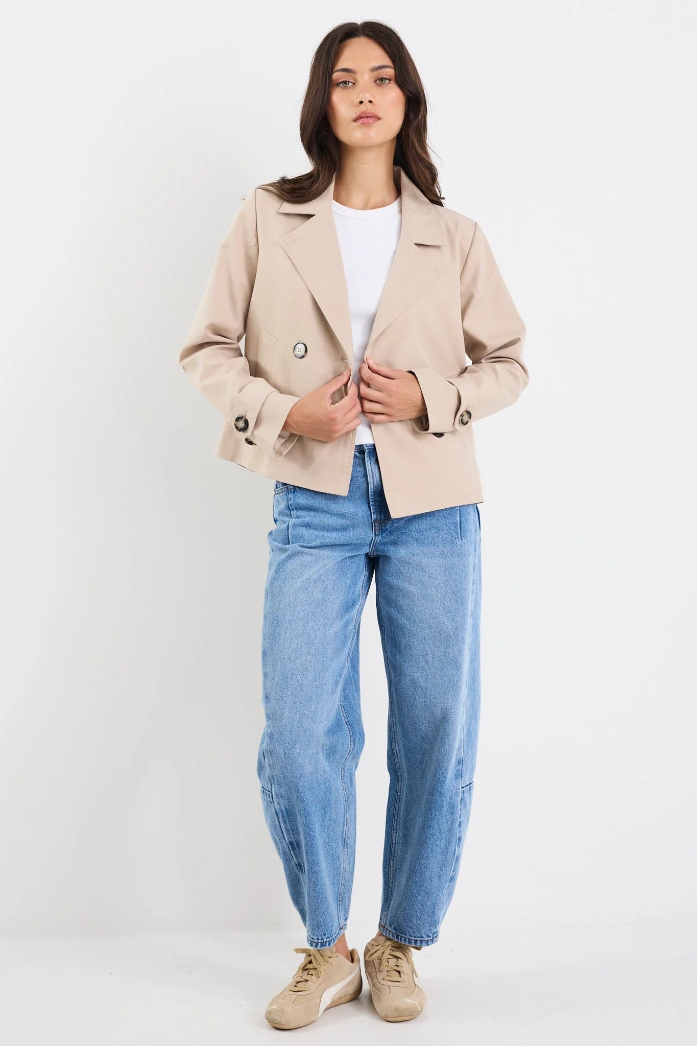 STORIES TO BE TOLD - PATHWAY TRENCH JACKET - TAUPE