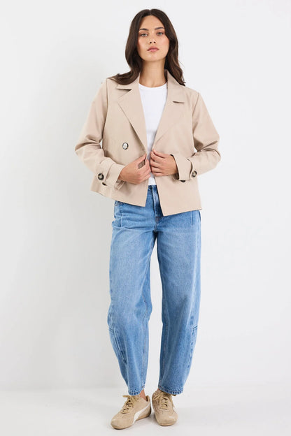 STORIES TO BE TOLD - PATHWAY TRENCH JACKET - TAUPE