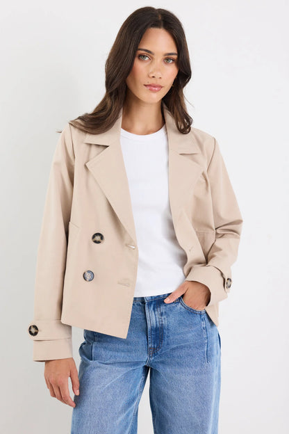 STORIES TO BE TOLD - PATHWAY TRENCH JACKET - TAUPE