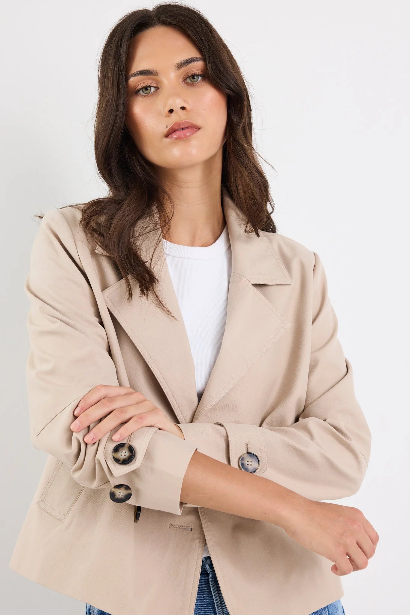 STORIES TO BE TOLD - PATHWAY TRENCH JACKET - TAUPE