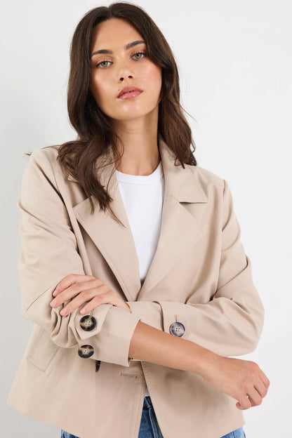 STORIES TO BE TOLD - PATHWAY TRENCH JACKET - TAUPE