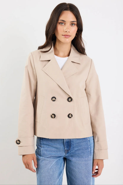 STORIES TO BE TOLD - PATHWAY TRENCH JACKET - TAUPE