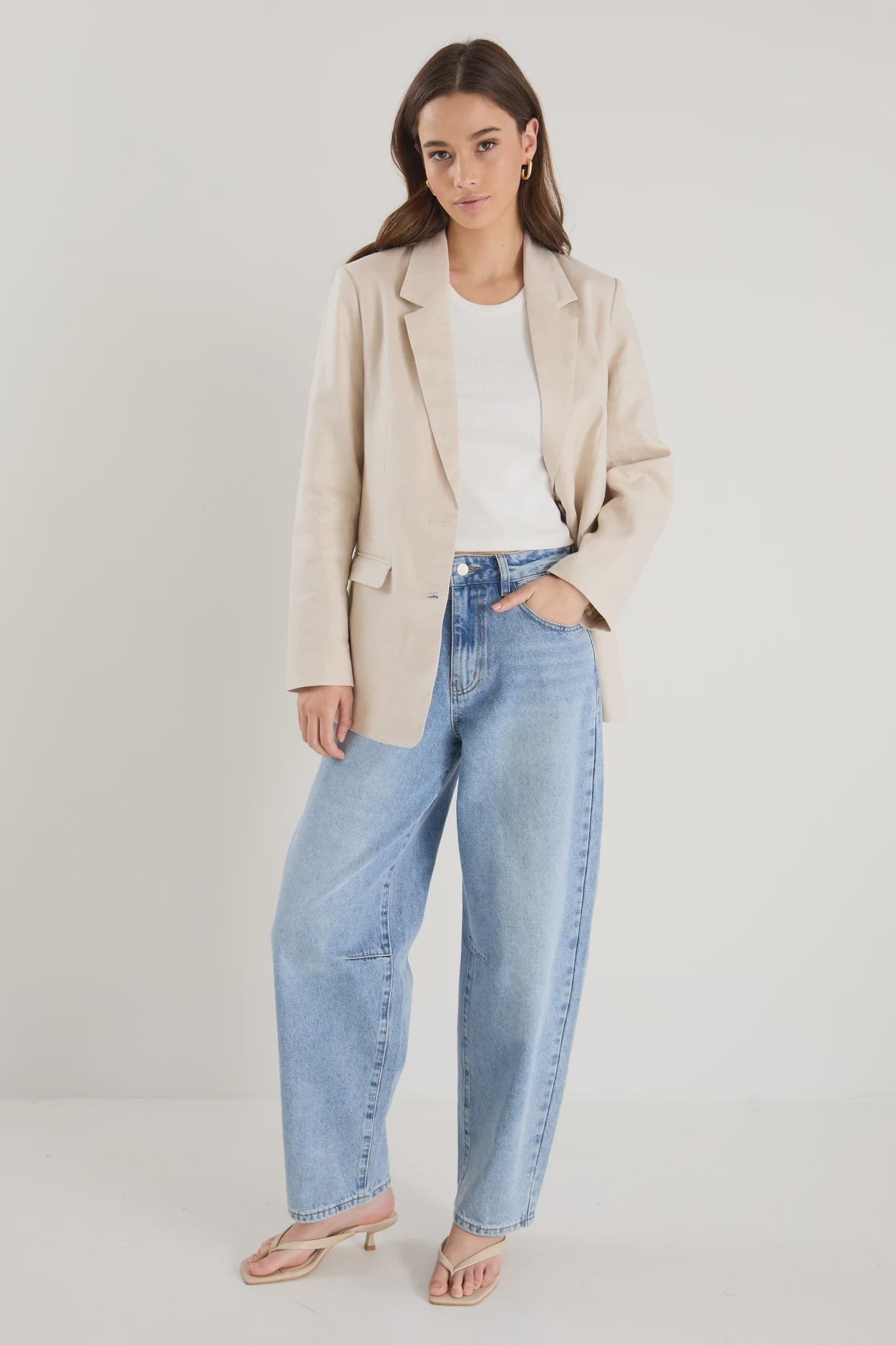 RE:UNION LABEL - PILLAR BLAZER - CREAM