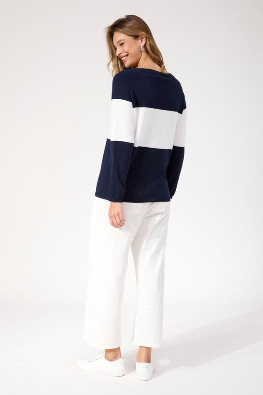 HAVEN SAVOIE STRIPE JUMPER - NAVY