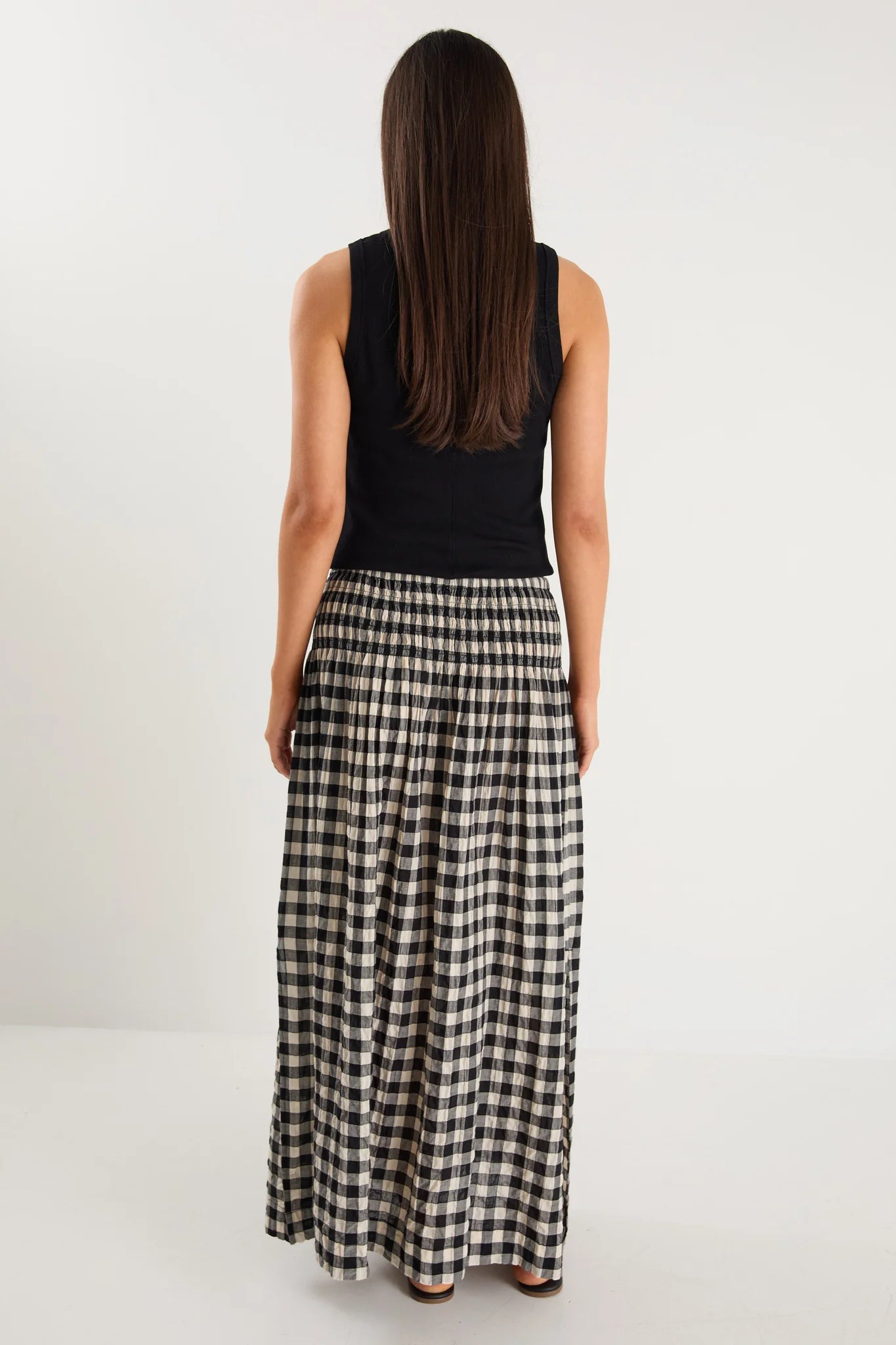 IVY & JACK CHEERFUL MAXI SKIRT - BLACK GINGHAM