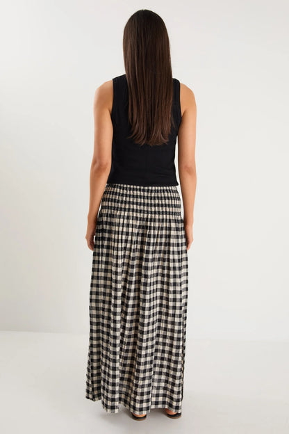 IVY & JACK CHEERFUL MAXI SKIRT - BLACK GINGHAM