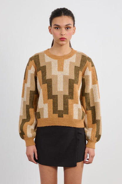 LILI SIDONIO KNITTED SWEATER - KHAKI