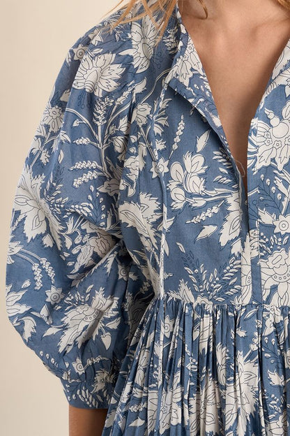 MOLLY BRACKEN WOVEN DRESS - BLUE DIVIYA