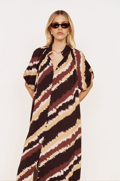 MINK PINK GRETA MAXI DRESS - STRIPE