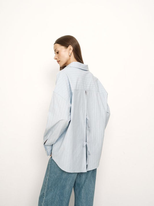 GRACE & MILA VALERIE SHIRT - CORNFLOWER