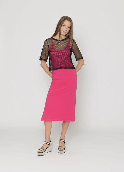 TWO BY TWO ARROW MESH TOP - BLACK