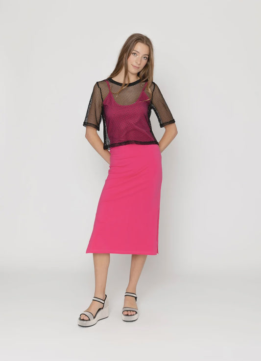 TWO BY TWO ARROW MESH TOP - BLACK