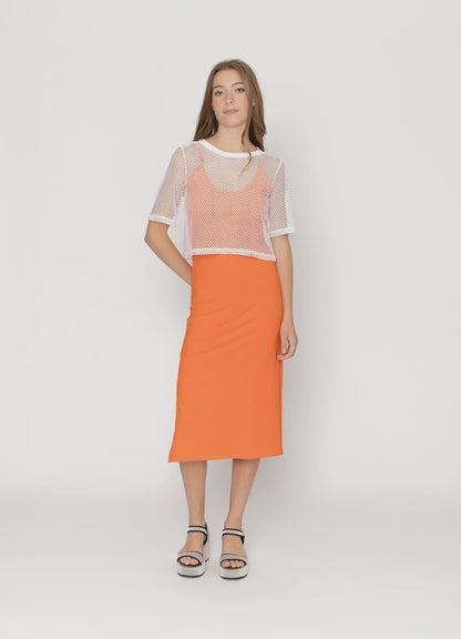 TWO BY TWO ARROW MESH TOP - WHITE