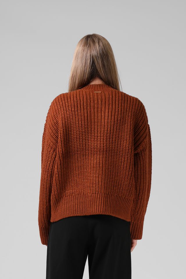 RPM CHUNKY CARDIGAN - CARAMEL