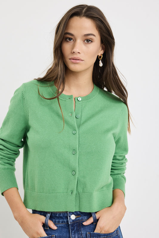 AMONG THE BRAVE REPLICA CREWNECK CARDIGAN - APPLE