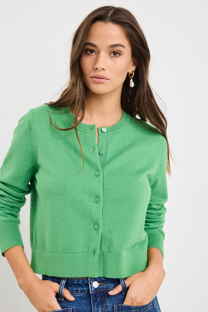 AMONG THE BRAVE REPLICA CREWNECK CARDIGAN - APPLE