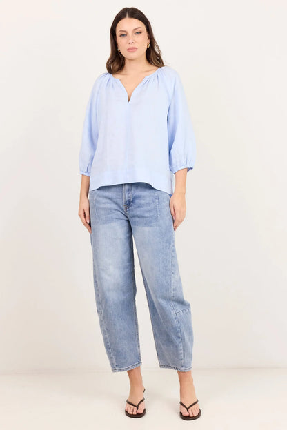 RE:UNION LABEL - REVOLUTIONARY LS TOP - ICE BLUE