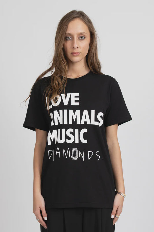 FEDERATION RUSH TEE - LOVE ANIMALS - BLACK