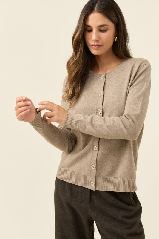 ISLE OF MINE - DARBY CARDIGAN - STONE