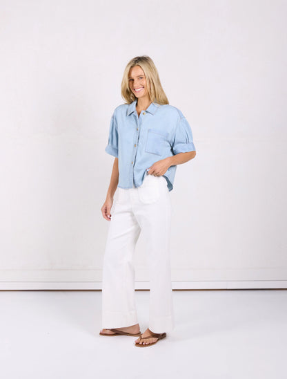 MONACO JEANS NADIA TOP - BLUE WASH