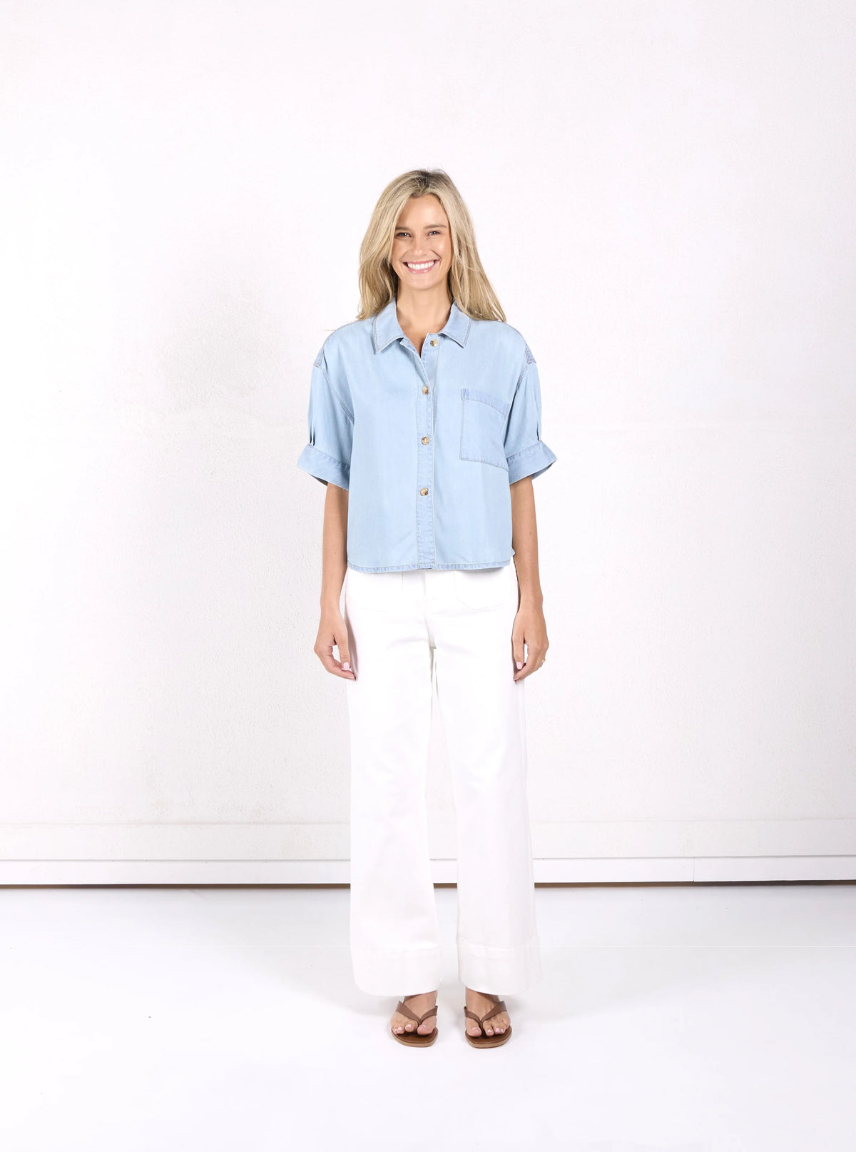 MONACO JEANS NADIA TOP - BLUE WASH