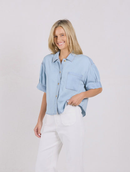 MONACO JEANS NADIA TOP - BLUE WASH