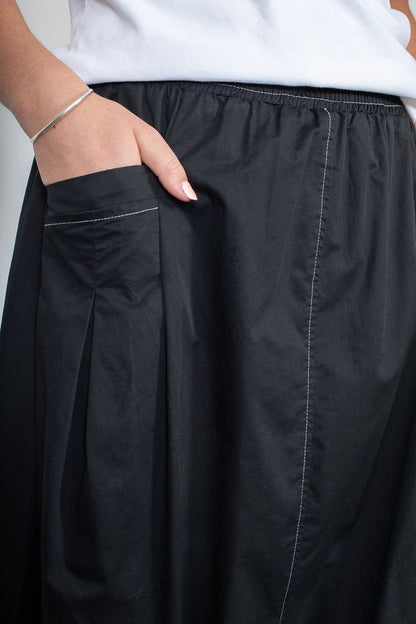 ANTLER CYRUS SKIRT - BLACK CONTRAST