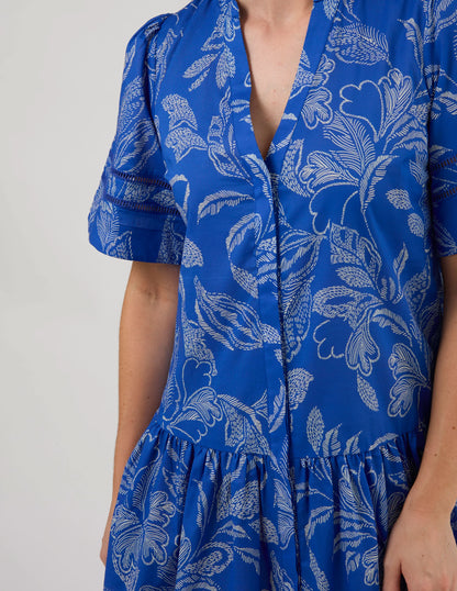 STELLA & GEMMA EUGENIE DRESS - CORFU COBALT