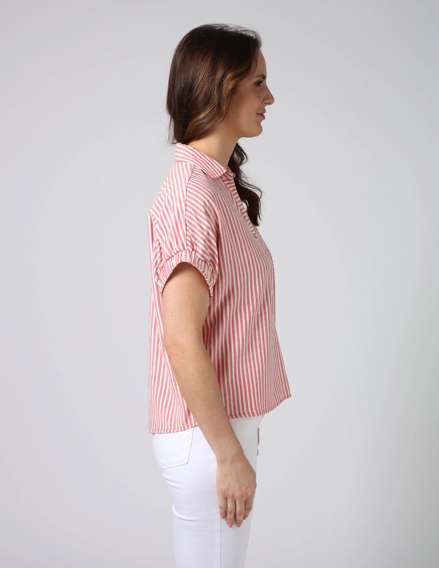 STELLA & GEMMA GISELE SHIRT - RASPBERRY
