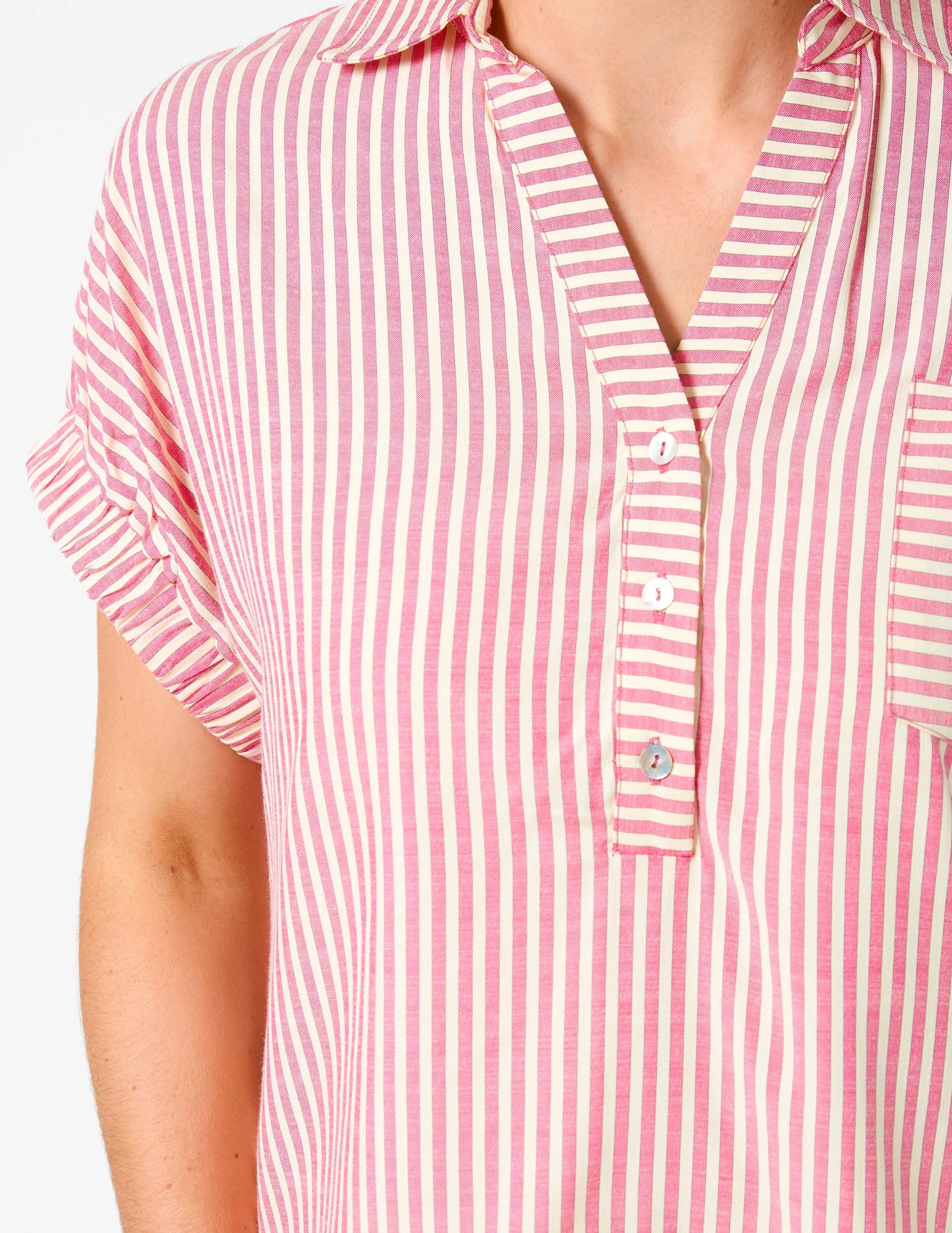 STELLA & GEMMA GISELE SHIRT - RASPBERRY
