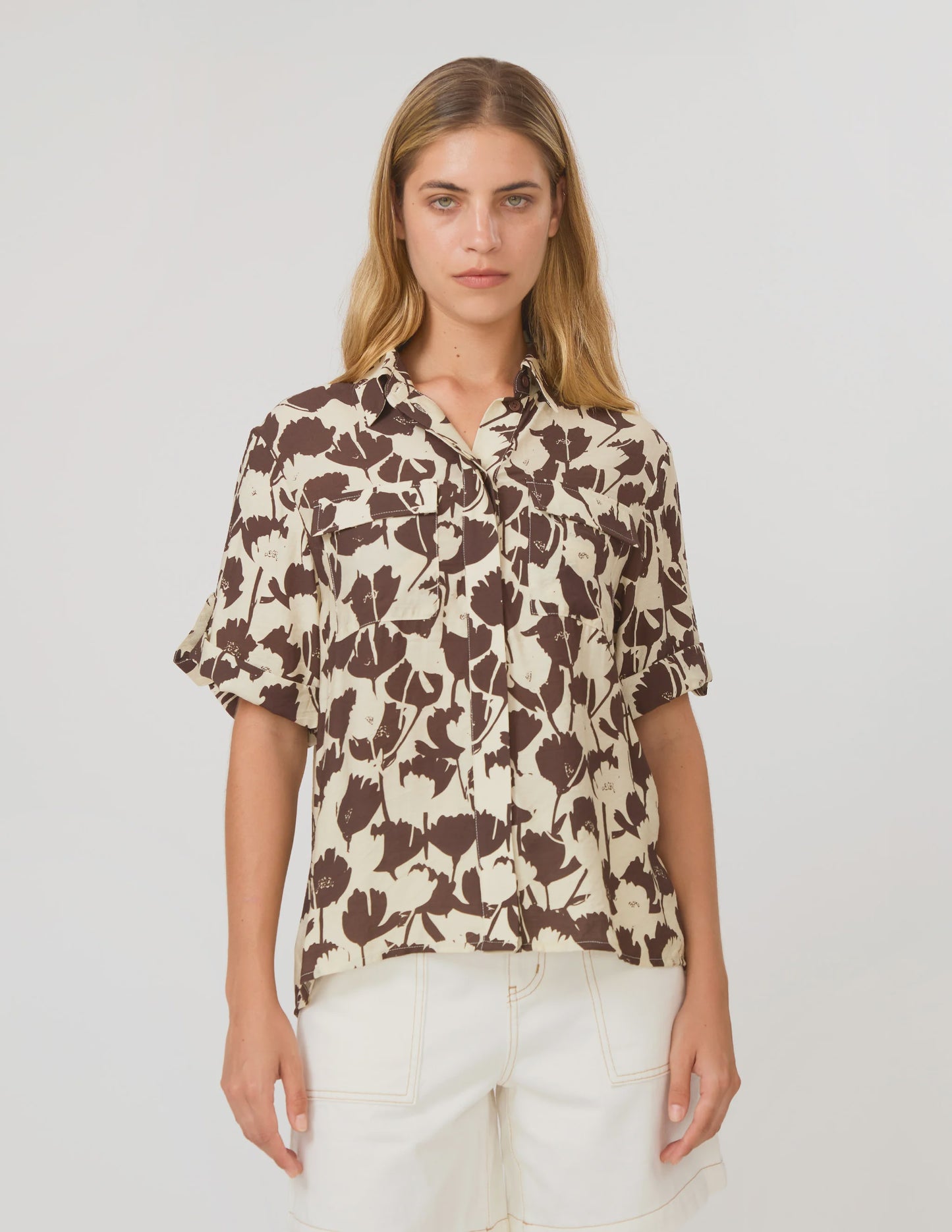 STELLA & GEMMA UTAH SHIRT - CHOCOLATE BOUQUET