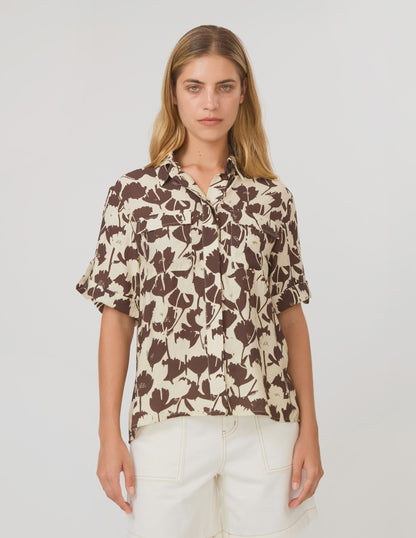 STELLA & GEMMA UTAH SHIRT - CHOCOLATE BOUQUET