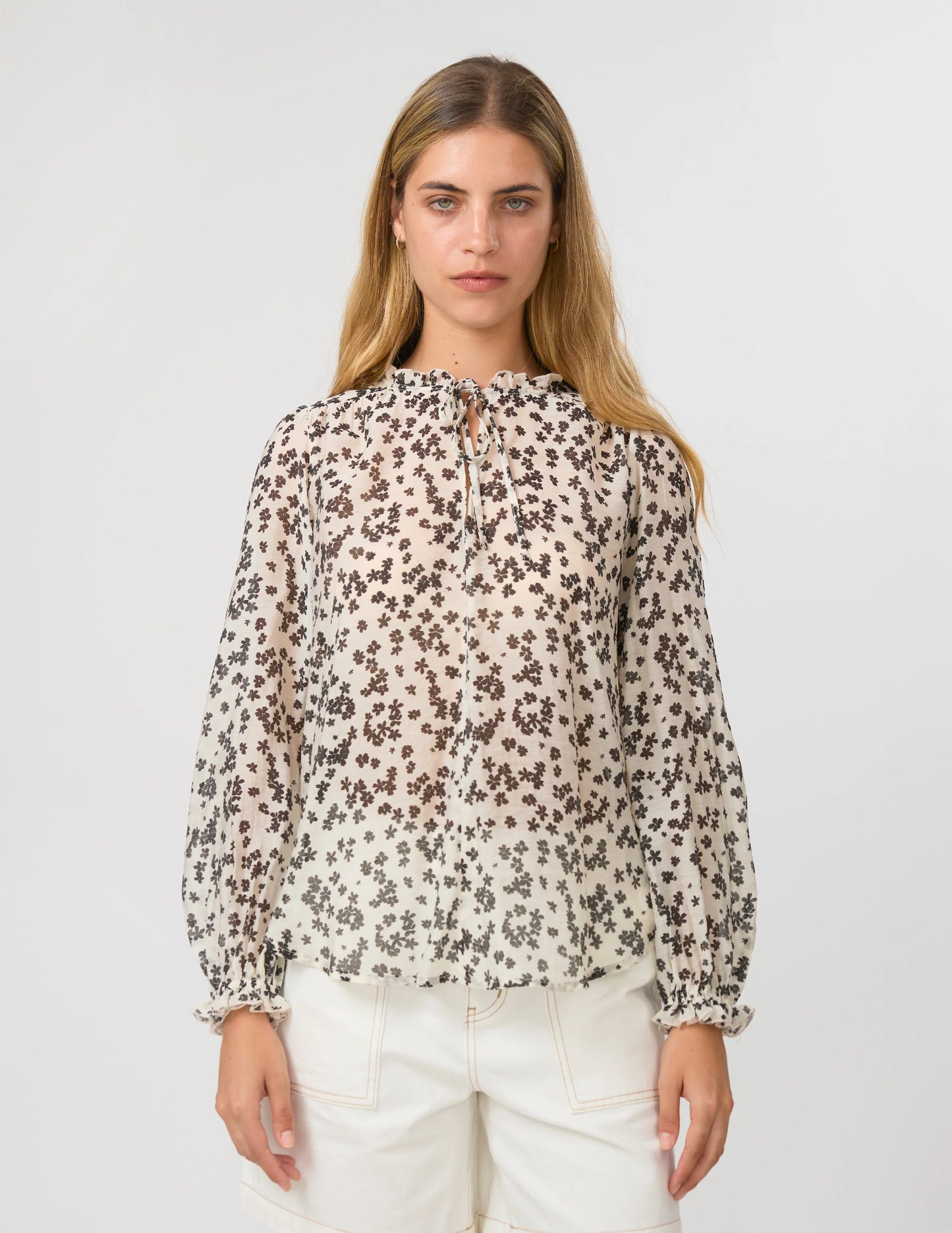 STELLA & GEMMA DIXIE BLOUSE - BLACK FLORAL