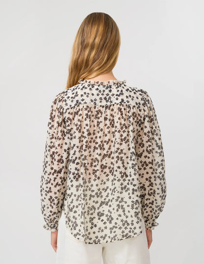 STELLA & GEMMA DIXIE BLOUSE - BLACK FLORAL