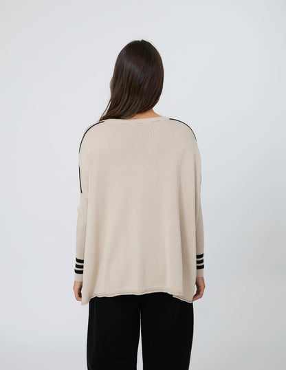 STELLA & GEMMA FARAH KNIT - NATURAL / BLACK