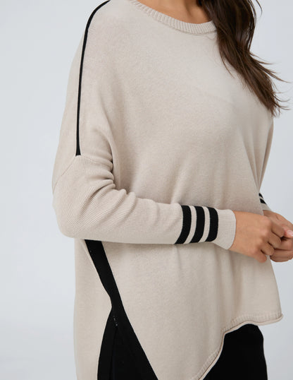 STELLA & GEMMA FARAH KNIT - NATURAL / BLACK