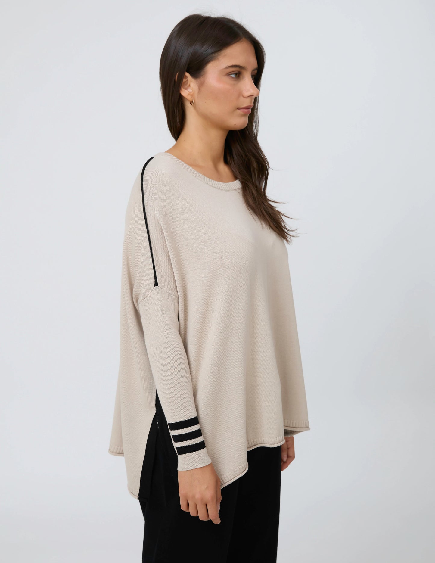 STELLA & GEMMA FARAH KNIT - NATURAL / BLACK