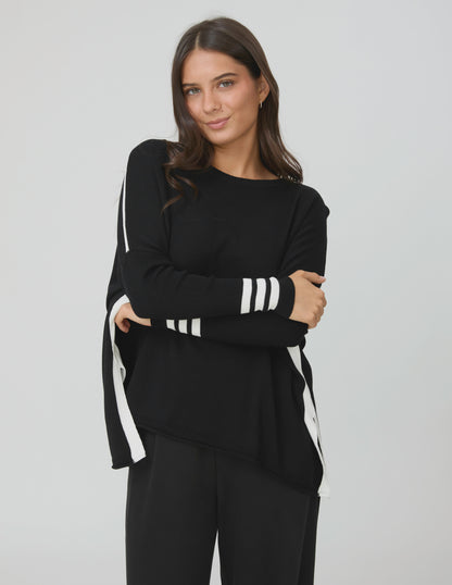 STELLA & GEMMA FARAH KNIT - BLACK / MILK