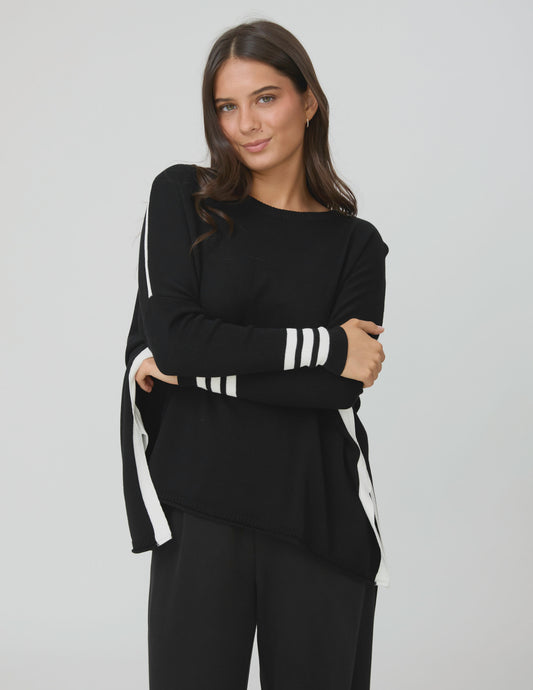 STELLA & GEMMA FARAH KNIT - BLACK / MILK