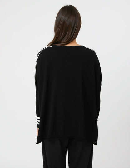 STELLA & GEMMA FARAH KNIT - BLACK / MILK