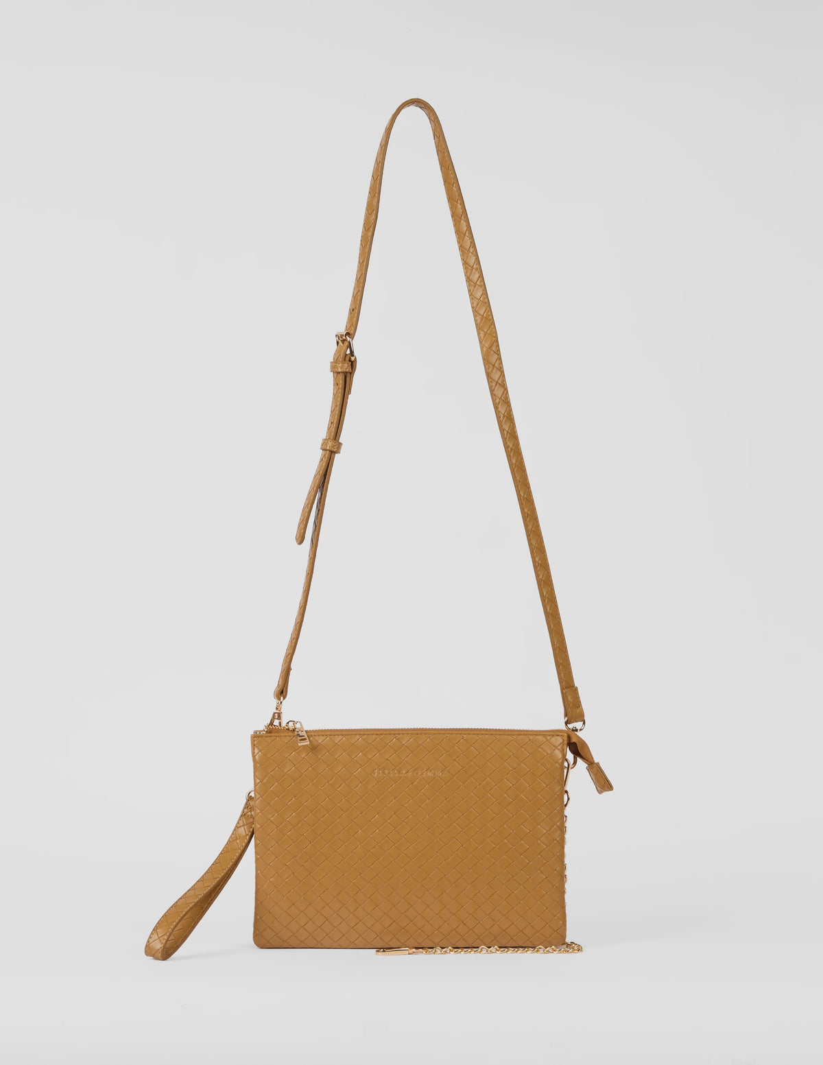 STELLA & GEMMA FRANKIE MULTI POUCH BAG - CARAMELLO WEAVE