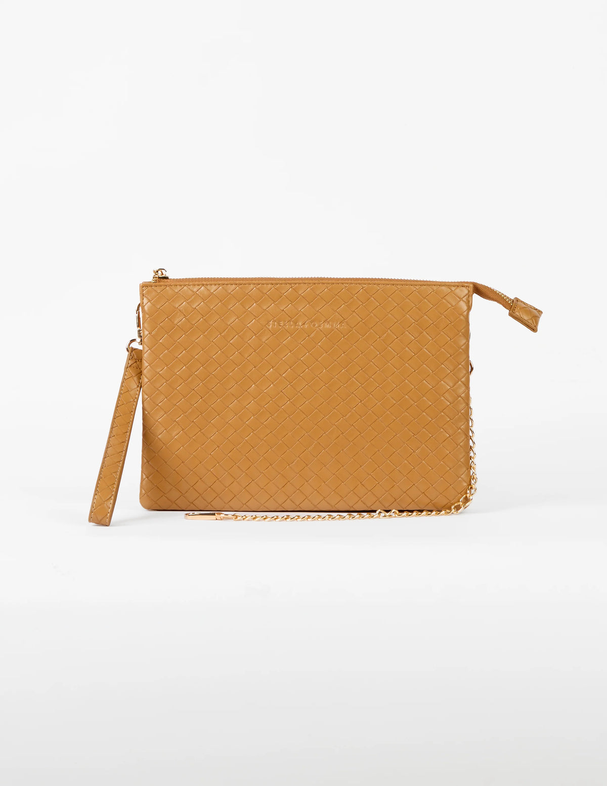 STELLA & GEMMA FRANKIE MULTI POUCH BAG - CARAMELLO WEAVE